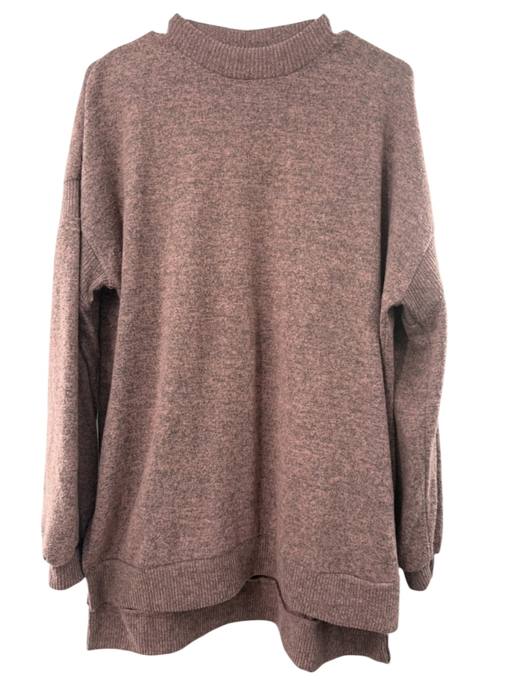 C&C California Dusty Rose Relaxed Crewneck Sweater Large